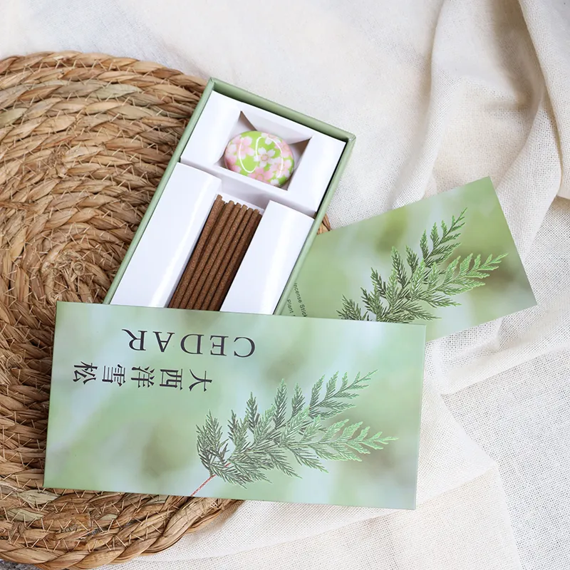 Factory-direct Cedar Incense Sticks and Holder Kit Wholesale