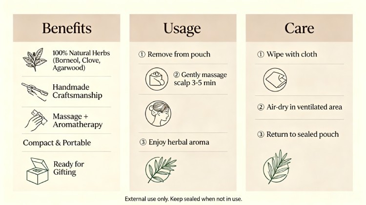 Natural Herbal Comb Natural Herbal Comb
