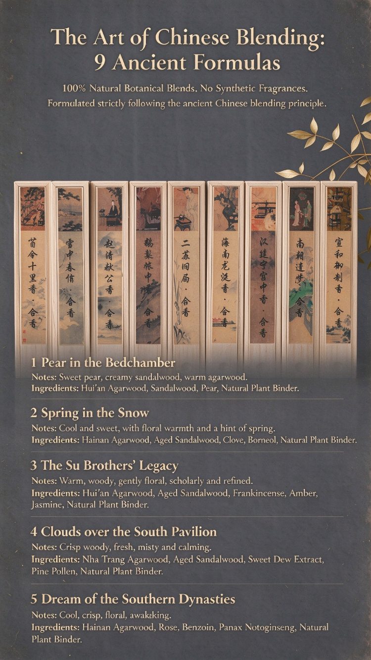 9 Classical Formulas blending-scents Incense Sticks For Retailers
